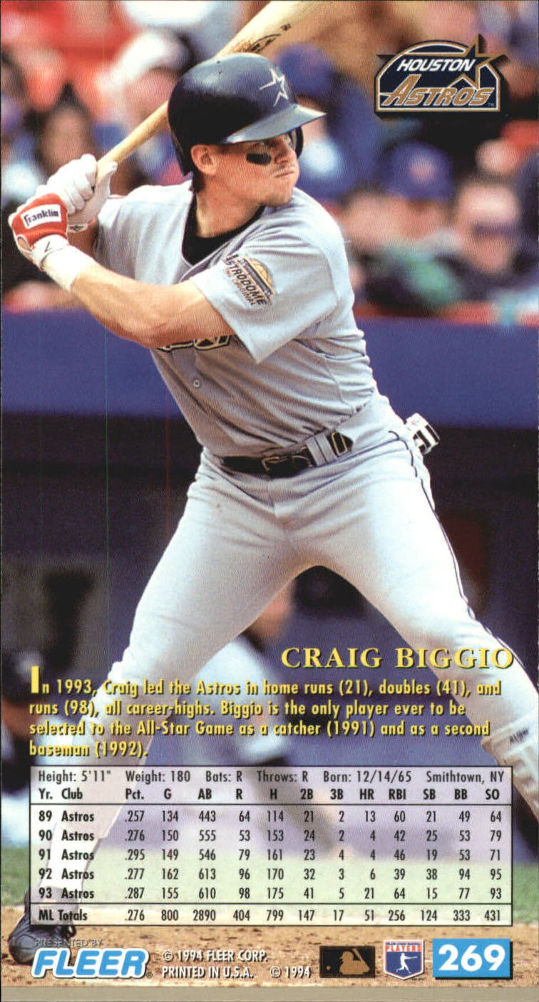 1994 Fleer Extra Bases #269 Craig Biggio - NM-MT