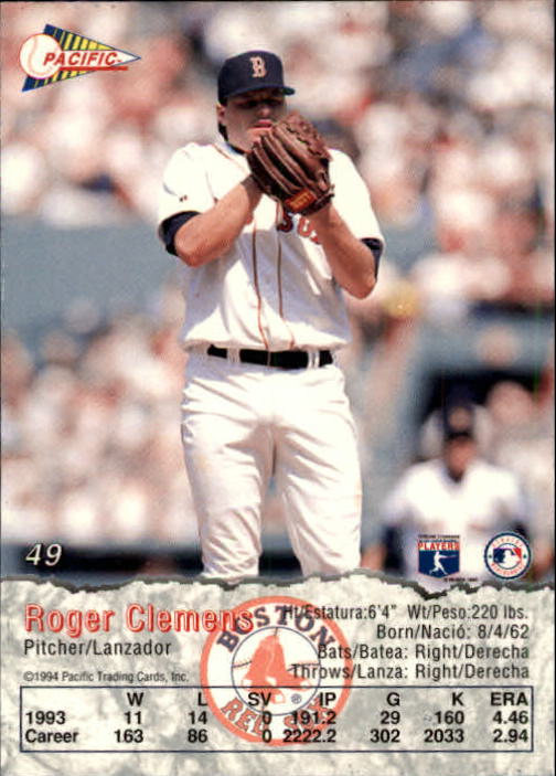B3005- 1994 Pacific Baseball Cards 1-248 +Rookies -You Pick- 15+ FREE US SHIP - Picture 67 of 349