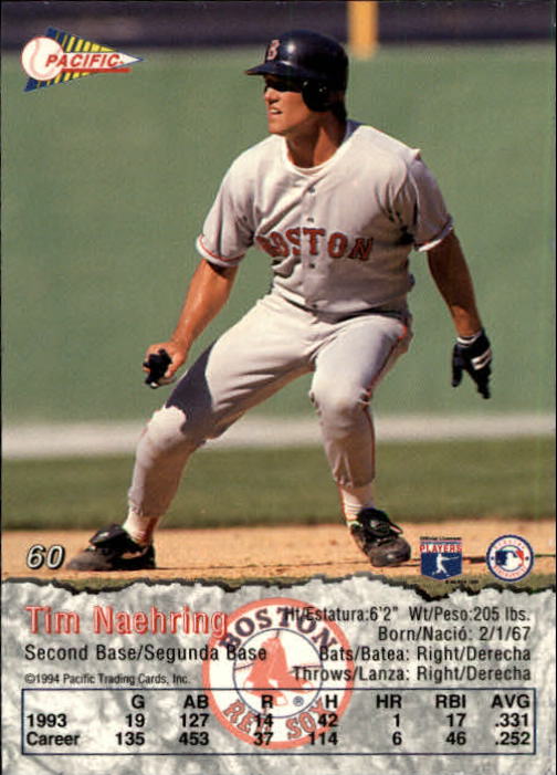 B3005- 1994 Pacific Baseball Cards 1-248 +Rookies -You Pick- 15+ FREE US SHIP - Picture 85 of 349