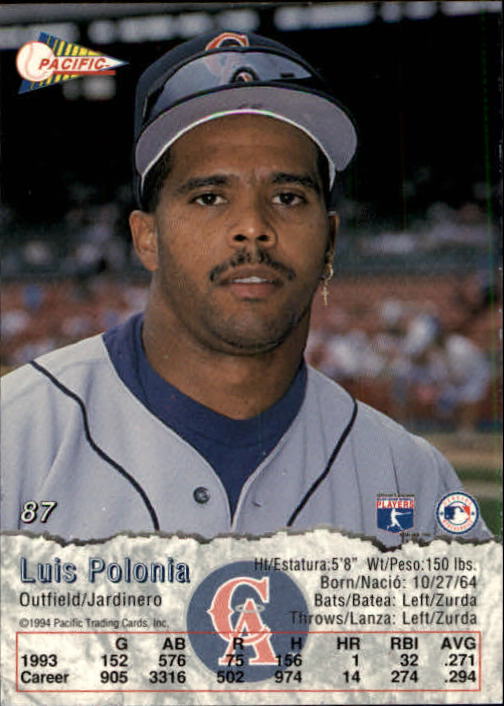 B3005- 1994 Pacific Baseball Cards 1-248 +Rookies -You Pick- 15+ FREE US SHIP - Picture 133 of 349
