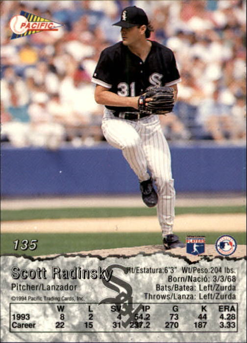 B3005- 1994 Pacific Baseball Cards 1-248 +Rookies -You Pick- 15+ FREE US SHIP - Picture 205 of 349