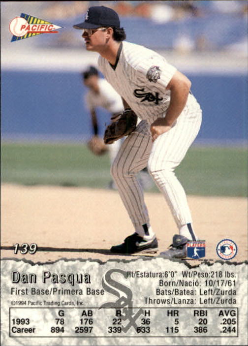 B3005- 1994 Pacific Baseball Cards 1-248 +Rookies -You Pick- 15+ FREE US SHIP - Picture 209 of 349