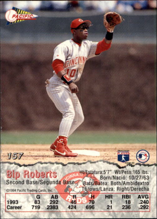 B3005- 1994 Pacific Baseball Cards 1-248 +Rookies -You Pick- 15+ FREE US SHIP - Picture 237 of 349