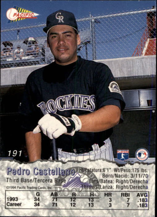 B3005- 1994 Pacific Baseball Cards 1-248 +Rookies -You Pick- 15+ FREE US SHIP - Picture 277 of 349