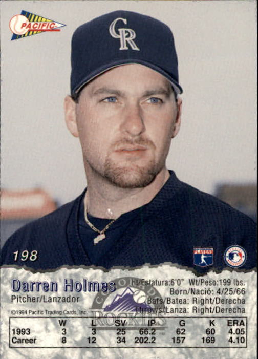 B3005- 1994 Pacific Baseball Cards 1-248 +Rookies -You Pick- 15+ FREE US SHIP - Picture 287 of 349