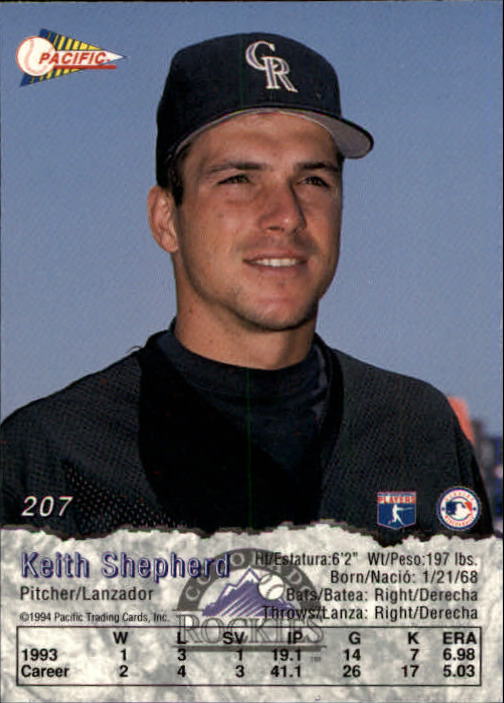 B3005- 1994 Pacific Baseball Cards 1-248 +Rookies -You Pick- 15+ FREE US SHIP - Picture 303 of 349