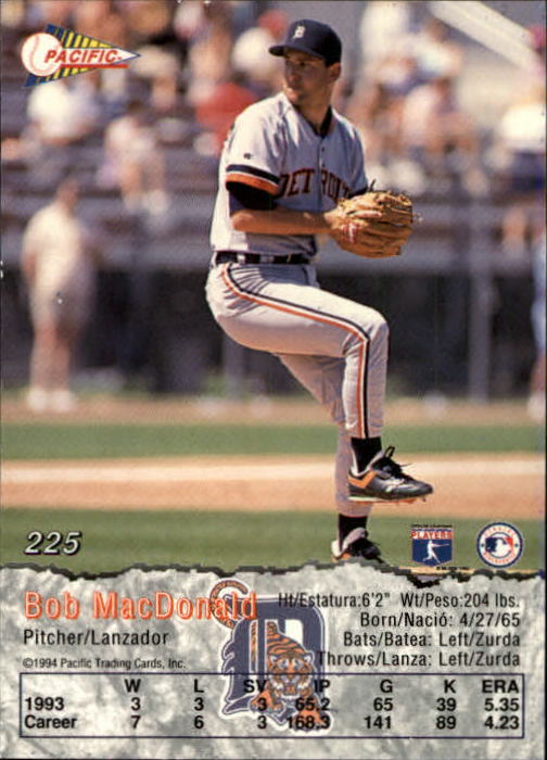 B3005- 1994 Pacific Baseball Cards 1-248 +Rookies -You Pick- 15+ FREE US SHIP - Picture 325 of 349