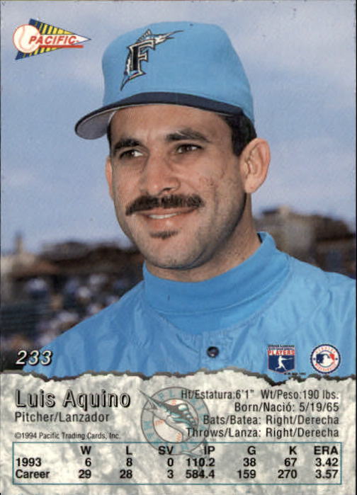 B3005- 1994 Pacific Baseball Cards 1-248 +Rookies -You Pick- 15+ FREE US SHIP - Picture 333 of 349