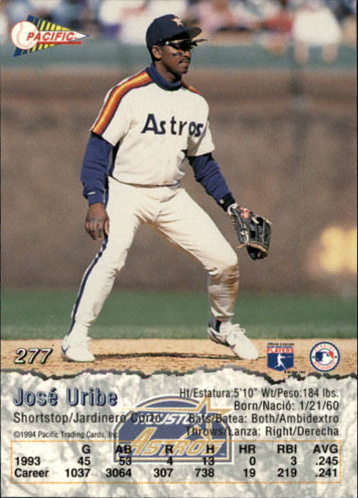 B3005- 1994 Pacific Baseball #s 249-498 +Rookies -You Pick- 15+ FREE US SHIP - Picture 37 of 379