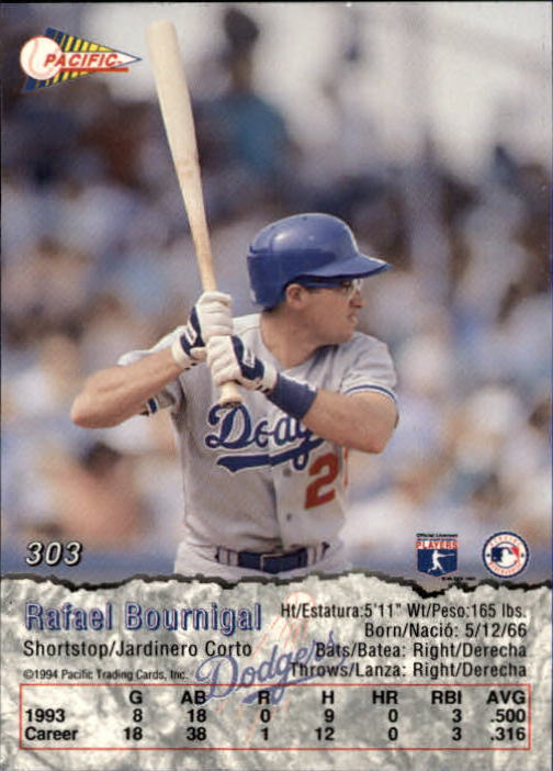 B3005- 1994 Pacific Baseball #s 249-498 +Rookies -You Pick- 15+ FREE US SHIP - Picture 77 of 379