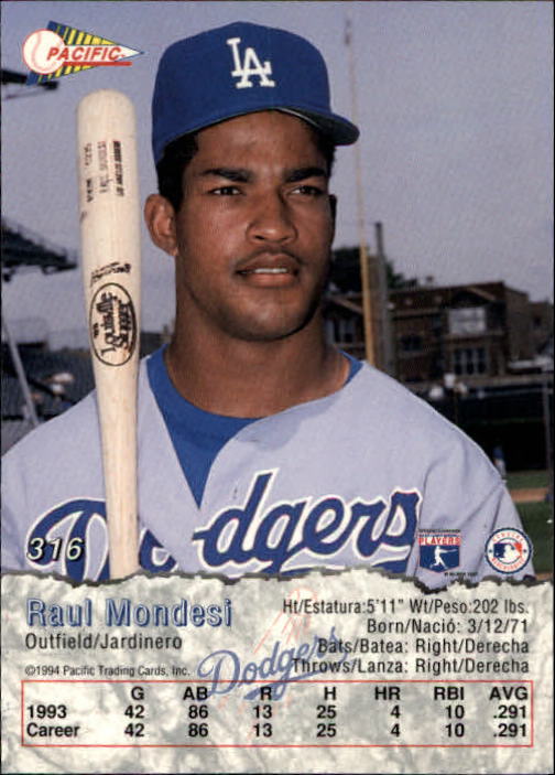 B3005- 1994 Pacific Baseball #s 249-498 +Rookies -You Pick- 15+ FREE US SHIP - Picture 99 of 379