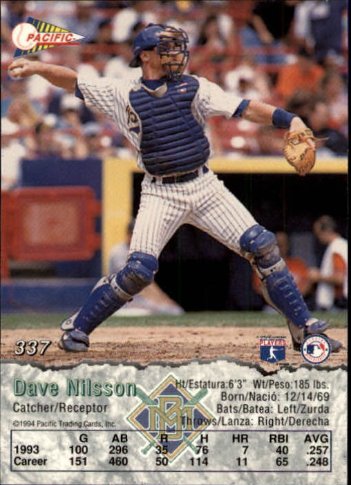 B3005- 1994 Pacific Baseball #s 249-498 +Rookies -You Pick- 15+ FREE US SHIP - Picture 129 of 379