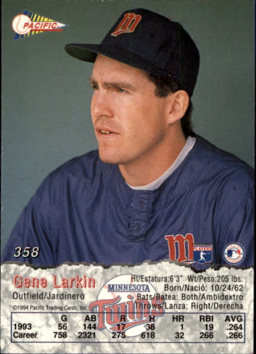 B3005- 1994 Pacific Baseball #s 249-498 +Rookies -You Pick- 15+ FREE US SHIP - Picture 165 of 379