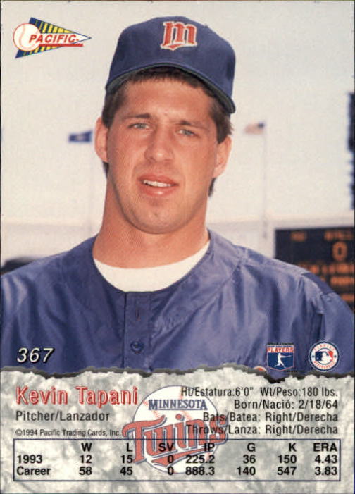 B3005- 1994 Pacific Baseball #s 249-498 +Rookies -You Pick- 15+ FREE US SHIP - Picture 181 of 379