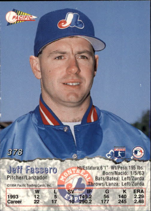 B3005- 1994 Pacific Baseball #s 249-498 +Rookies -You Pick- 15+ FREE US SHIP - Picture 197 of 379