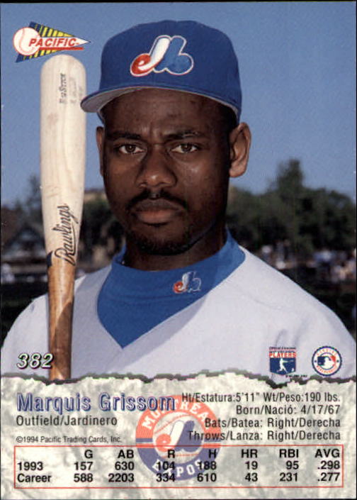 B3005- 1994 Pacific Baseball #s 249-498 +Rookies -You Pick- 15+ FREE US SHIP - Picture 205 of 379