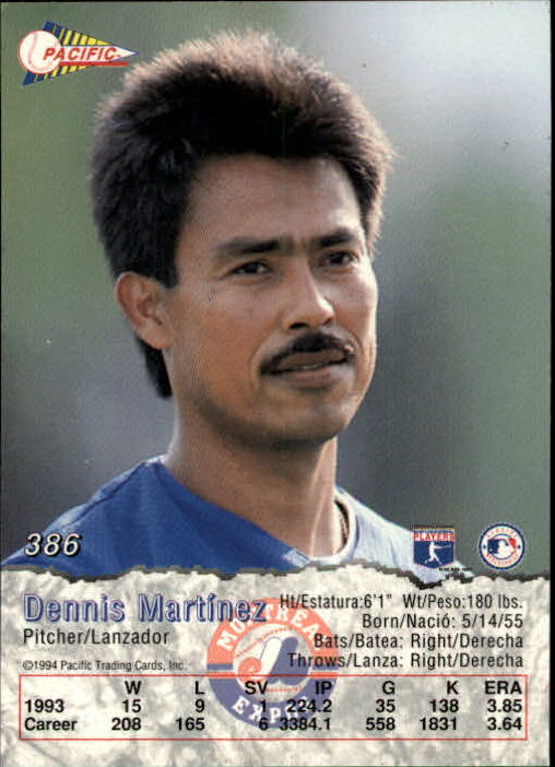 B3005- 1994 Pacific Baseball #s 249-498 +Rookies -You Pick- 15+ FREE US SHIP - Picture 209 of 379