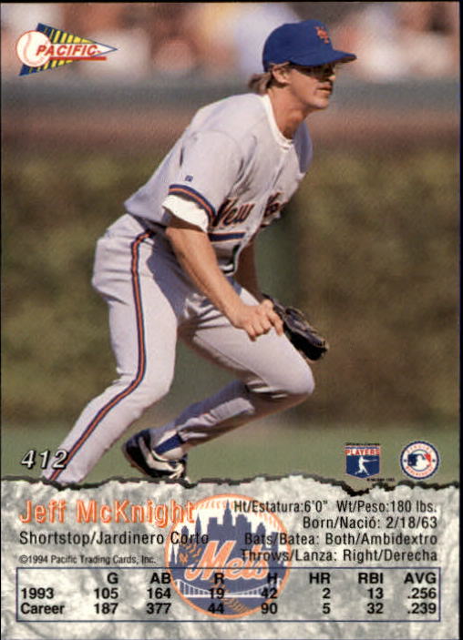 B3005- 1994 Pacific Baseball #s 249-498 +Rookies -You Pick- 15+ FREE US SHIP - Picture 251 of 379