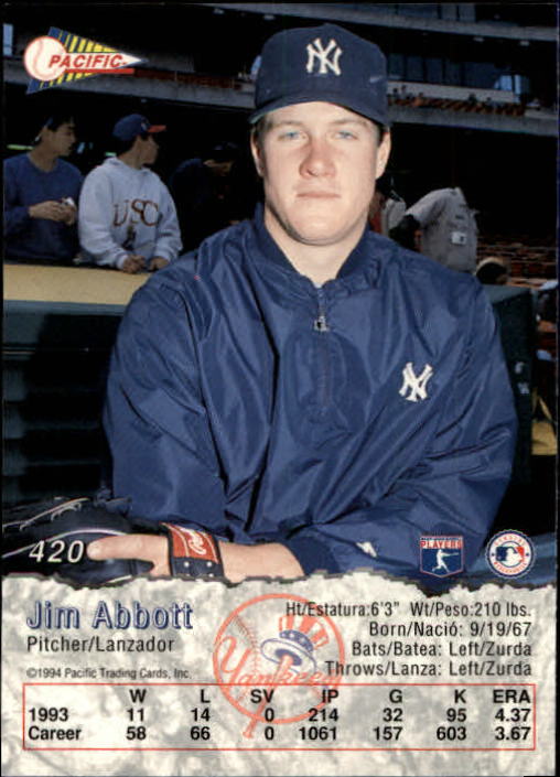 B3005- 1994 Pacific Baseball #s 249-498 +Rookies -You Pick- 15+ FREE US SHIP - Picture 263 of 379