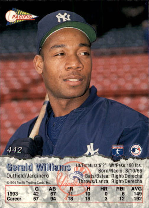 B3005- 1994 Pacific Baseball #s 249-498 +Rookies -You Pick- 15+ FREE US SHIP - Picture 295 of 379