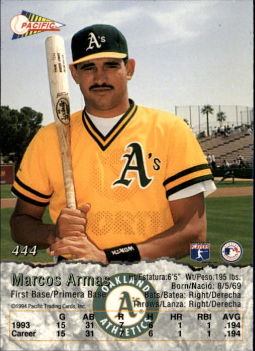 B3005- 1994 Pacific Baseball #s 249-498 +Rookies -You Pick- 15+ FREE US SHIP - Picture 297 of 379