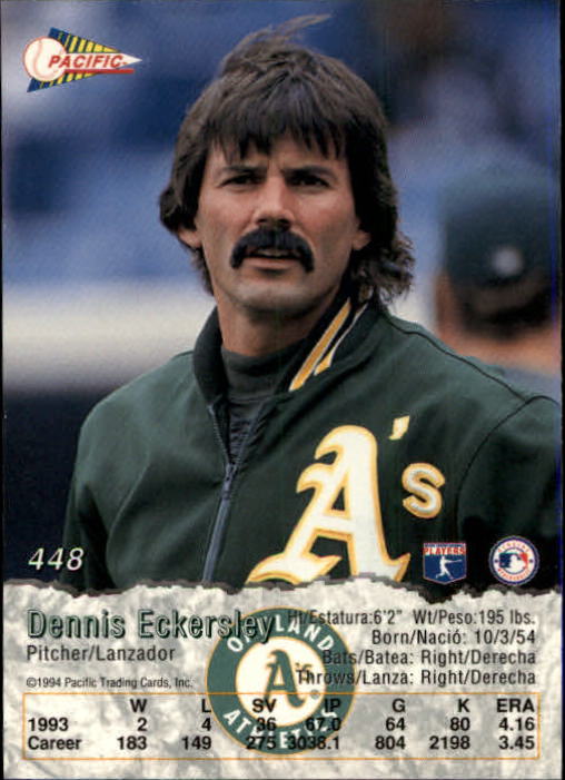 B3005- 1994 Pacific Baseball #s 249-498 +Rookies -You Pick- 15+ FREE US SHIP - Picture 305 of 379