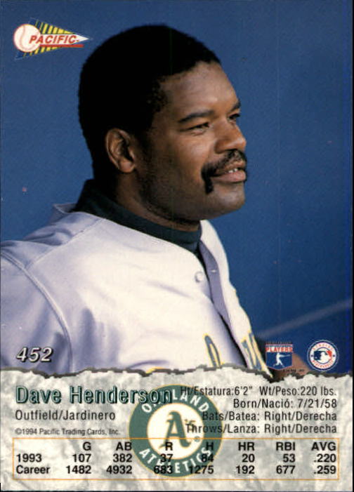 B3005- 1994 Pacific Baseball #s 249-498 +Rookies -You Pick- 15+ FREE US SHIP - Picture 311 of 379