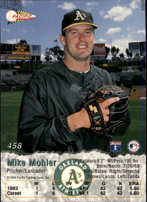 B3005- 1994 Pacific Baseball #s 249-498 +Rookies -You Pick- 15+ FREE US SHIP - Picture 319 of 379