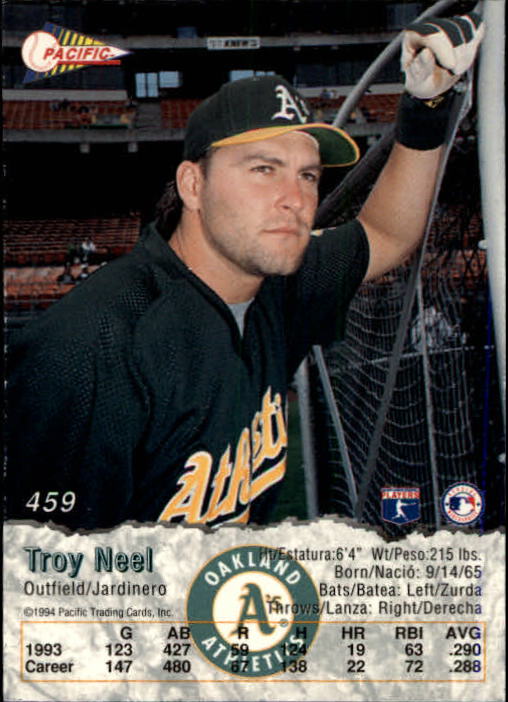 B3005- 1994 Pacific Baseball #s 249-498 +Rookies -You Pick- 15+ FREE US SHIP - Picture 321 of 379