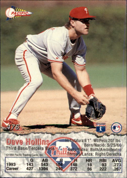 B3005- 1994 Pacific Baseball #s 249-498 +Rookies -You Pick- 15+ FREE US SHIP - Picture 347 of 379