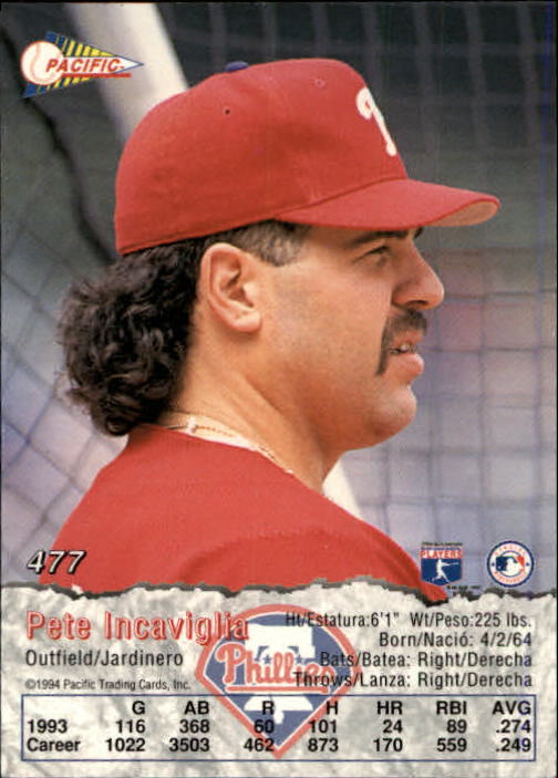 B3005- 1994 Pacific Baseball #s 249-498 +Rookies -You Pick- 15+ FREE US SHIP - Picture 349 of 379