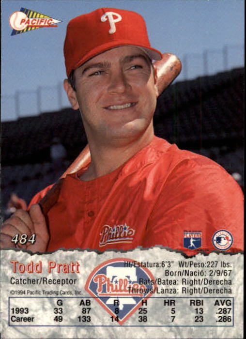 B3005- 1994 Pacific Baseball #s 249-498 +Rookies -You Pick- 15+ FREE US SHIP - Picture 359 of 379