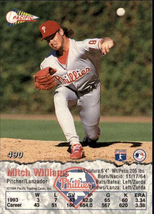 B3005- 1994 Pacific Baseball #s 249-498 +Rookies -You Pick- 15+ FREE US SHIP - Picture 371 of 379