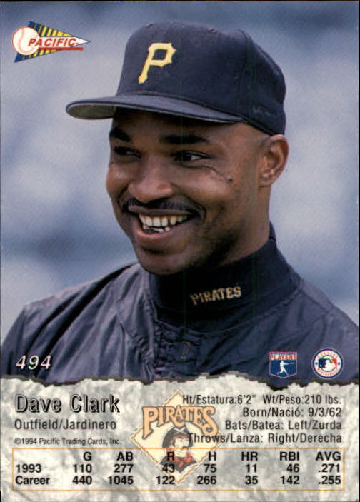 B3005- 1994 Pacific Baseball #s 249-498 +Rookies -You Pick- 15+ FREE US SHIP - Picture 375 of 379