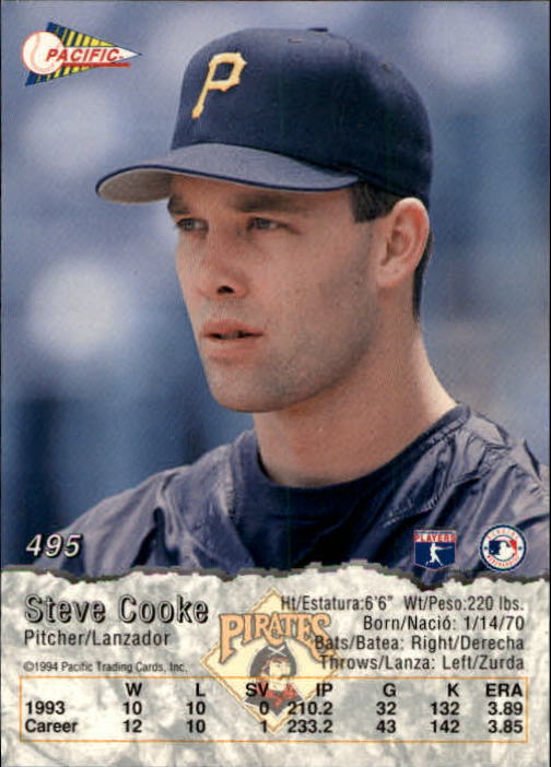 B3005- 1994 Pacific Baseball #s 249-498 +Rookies -You Pick- 15+ FREE US SHIP - Picture 377 of 379