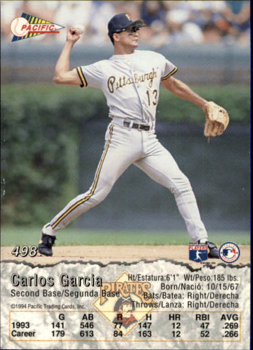 B3005- 1994 Pacific Baseball #s 249-498 +Rookies -You Pick- 15+ FREE US SHIP - Picture 379 of 379