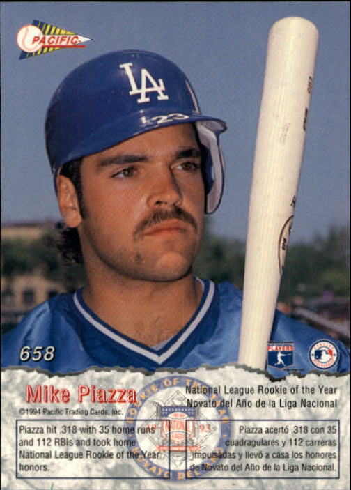 1994 Pacific #658 Mike Piazza ROY back image