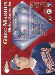 1994 Pacific Silver Prisms #30 Greg Maddux back image