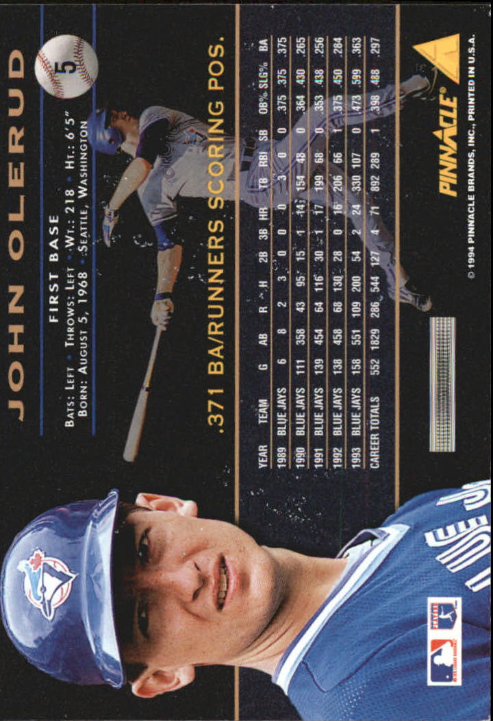 A6825- 1994 Pinnacle Baseball Carte 1-250 + Rookies -si Pick- 15 + Gratis US - Foto 11 di 493