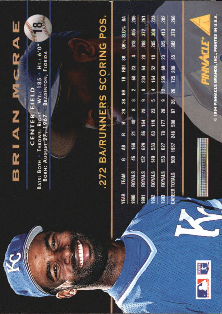 A6825- 1994 Pinnacle Baseball Carte 1-250 + Rookies -si Pick- 15 + Gratis US - Foto 37 di 493