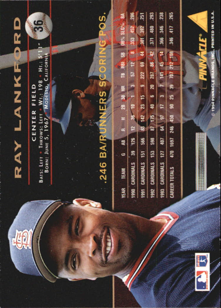A6825- 1994 Pinnacle Baseball Carte 1-250 + Rookies -si Pick- 15 + Gratis US - Foto 72 di 493