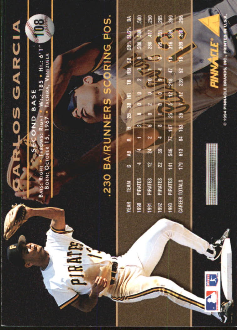 A6825- 1994 Pinnacle Baseball Carte 1-250 + Rookies -si Pick- 15 + Gratis US - Foto 212 di 493
