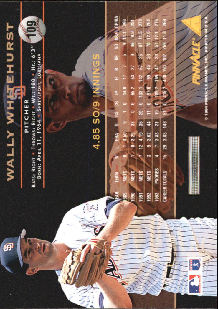 A6825- 1994 Pinnacle Baseball Carte 1-250 + Rookies -si Pick- 15 + Gratis US - Foto 214 di 493