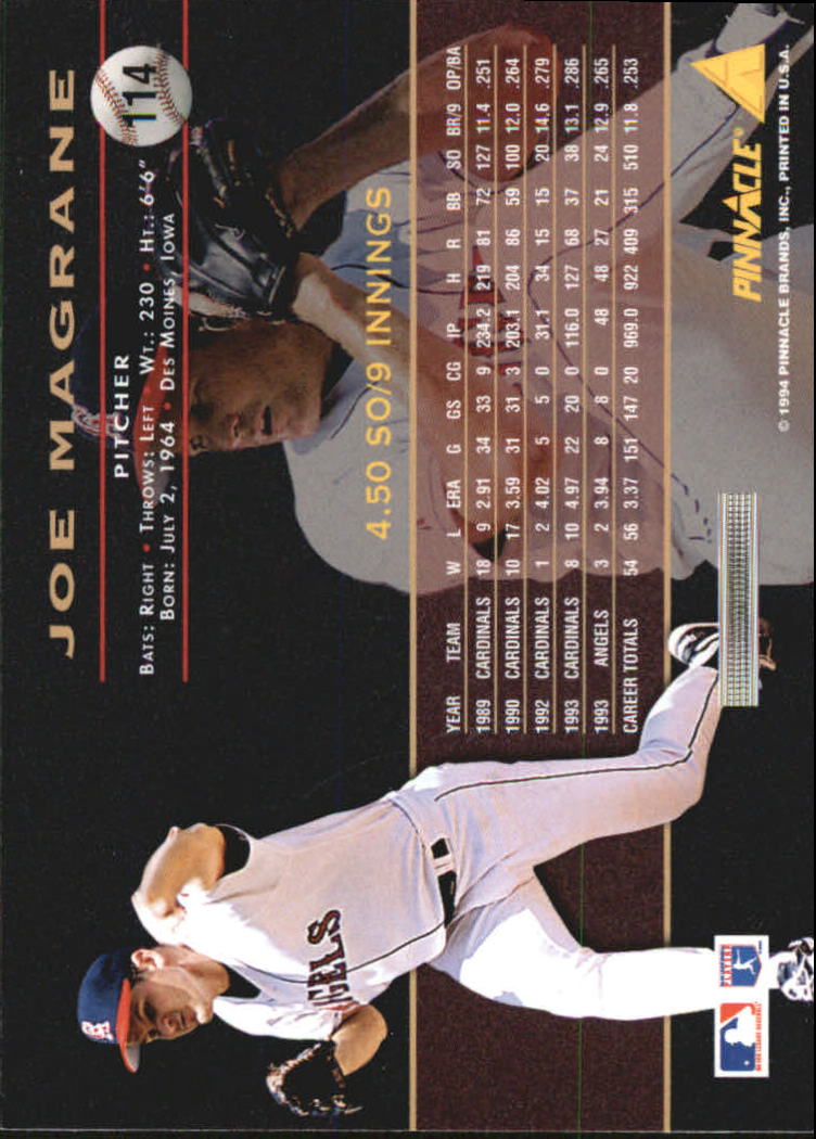 A6825- 1994 Pinnacle Baseball Carte 1-250 + Rookies -si Pick- 15 + Gratis US - Foto 224 di 493
