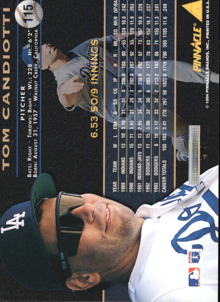 A6825- 1994 Pinnacle Baseball Carte 1-250 + Rookies -si Pick- 15 + Gratis US - Foto 226 di 493