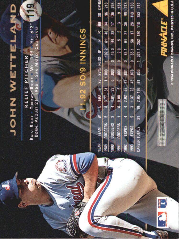 A6825- 1994 Pinnacle Baseball Carte 1-250 + Rookies -si Pick- 15 + Gratis US - Foto 234 di 493