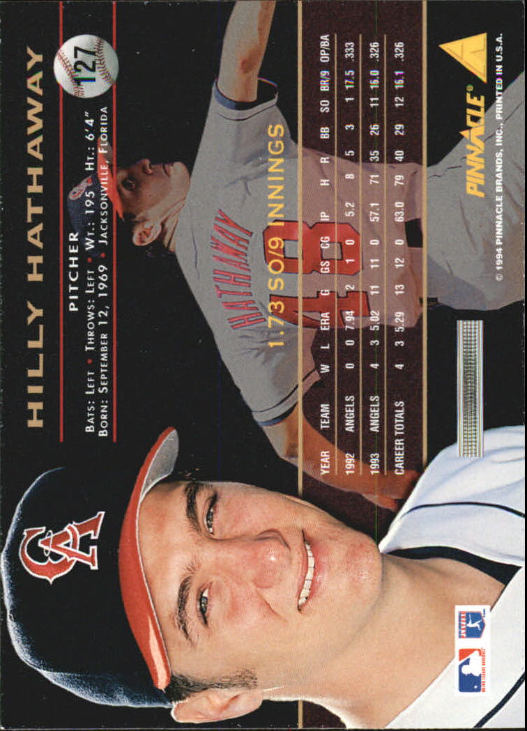 A6825- 1994 Pinnacle Baseball Carte 1-250 + Rookies -si Pick- 15 + Gratis US - Foto 250 di 493
