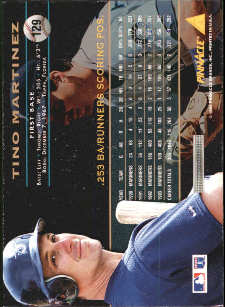 A6825- 1994 Pinnacle Baseball Carte 1-250 + Rookies -si Pick- 15 + Gratis US - Foto 254 di 493