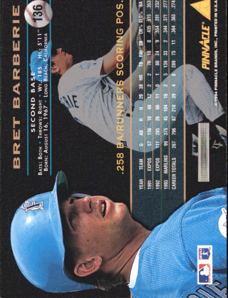 A6825- 1994 Pinnacle Baseball Carte 1-250 + Rookies -si Pick- 15 + Gratis US - Foto 268 di 493