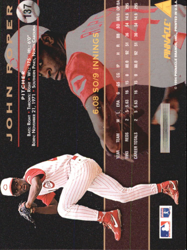 A6825- 1994 Pinnacle Baseball Carte 1-250 + Rookies -si Pick- 15 + Gratis US - Foto 270 di 493